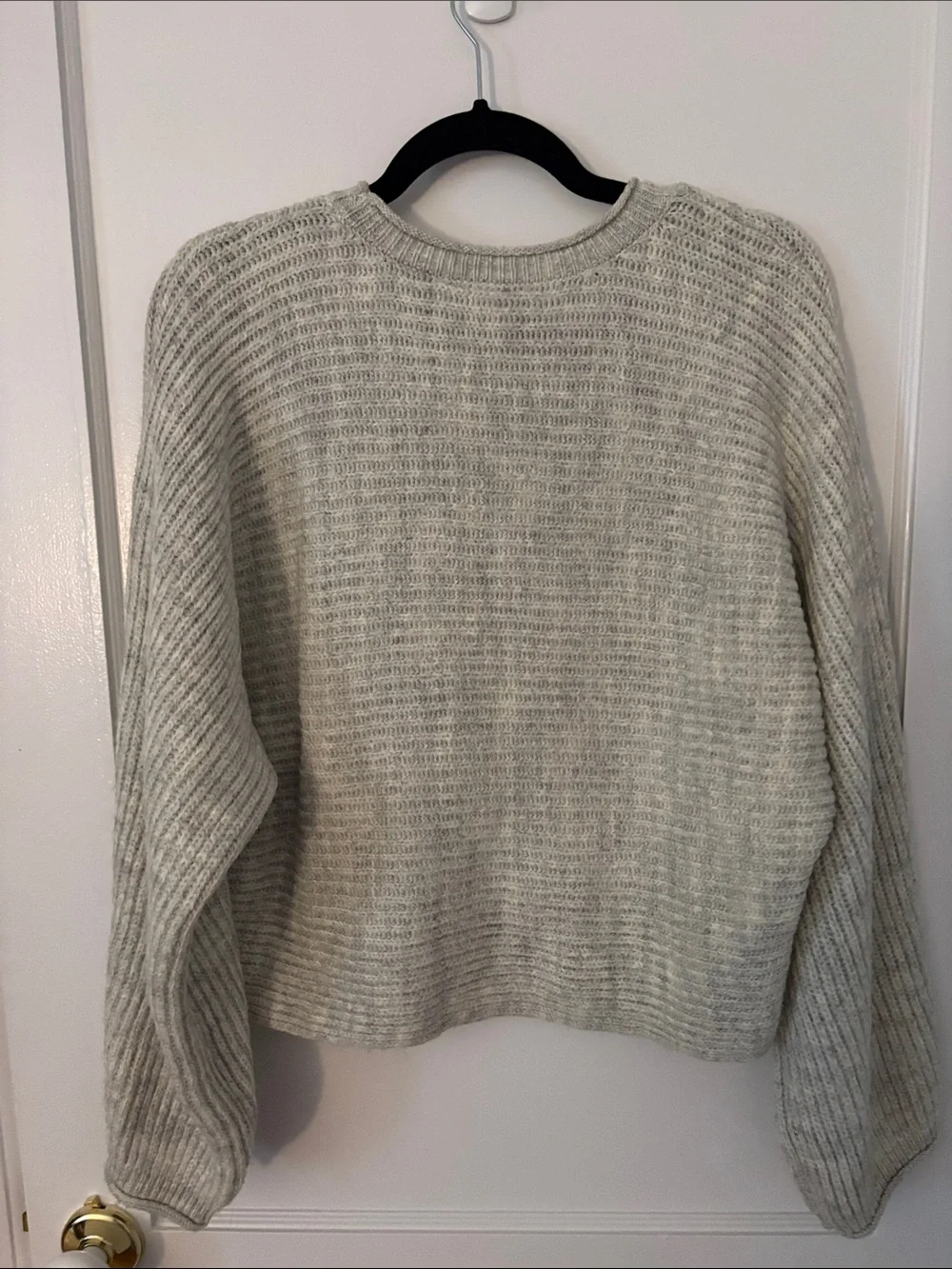 Garage Light Gray Crew Neck Knit Sweater